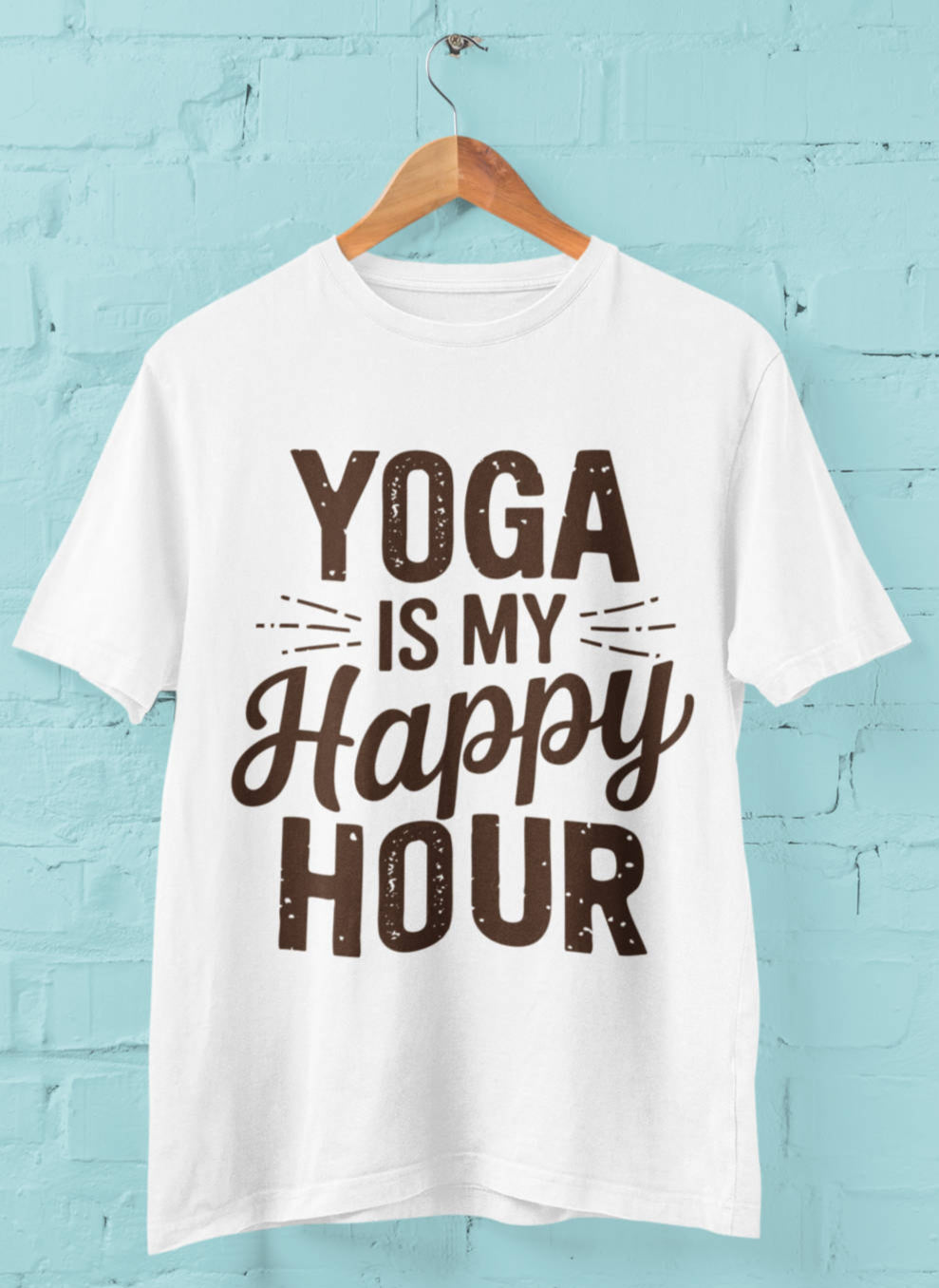 Yoga is my Happy Hour - Half Sleeve Round Neck T-Shirt - Men