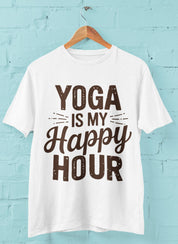 Yoga is my Happy Hour - Half Sleeve Round Neck T-Shirt - Men