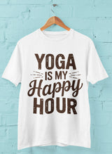 Yoga is my Happy Hour - Half Sleeve Round Neck T-Shirt - Men
