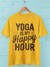 Yoga is my Happy Hour - Half Sleeve Round Neck T-Shirt - Men