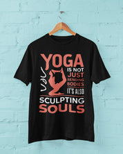 Yoga is not just Bending Bodies - Half Sleeve T-Shirt For Women
