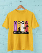 Yoga connects Mind Body and Soul- Half Sleeve Round Neck T-Shirt-Men