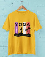 Yoga connects Mind Body and Soul- Half Sleeve Round Neck T-Shirt-Men