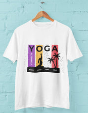 Yoga connects Mind Body and Soul- Half Sleeve Round Neck T-Shirt-Men