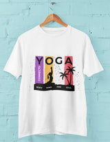 Yoga connects Mind Body and Soul- Half Sleeve Round Neck T-Shirt-Men