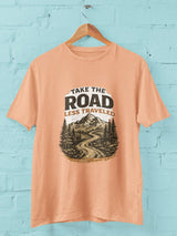 Take The Road Less Travelled - Half Sleeve Round Neck T-Shirt-Women
