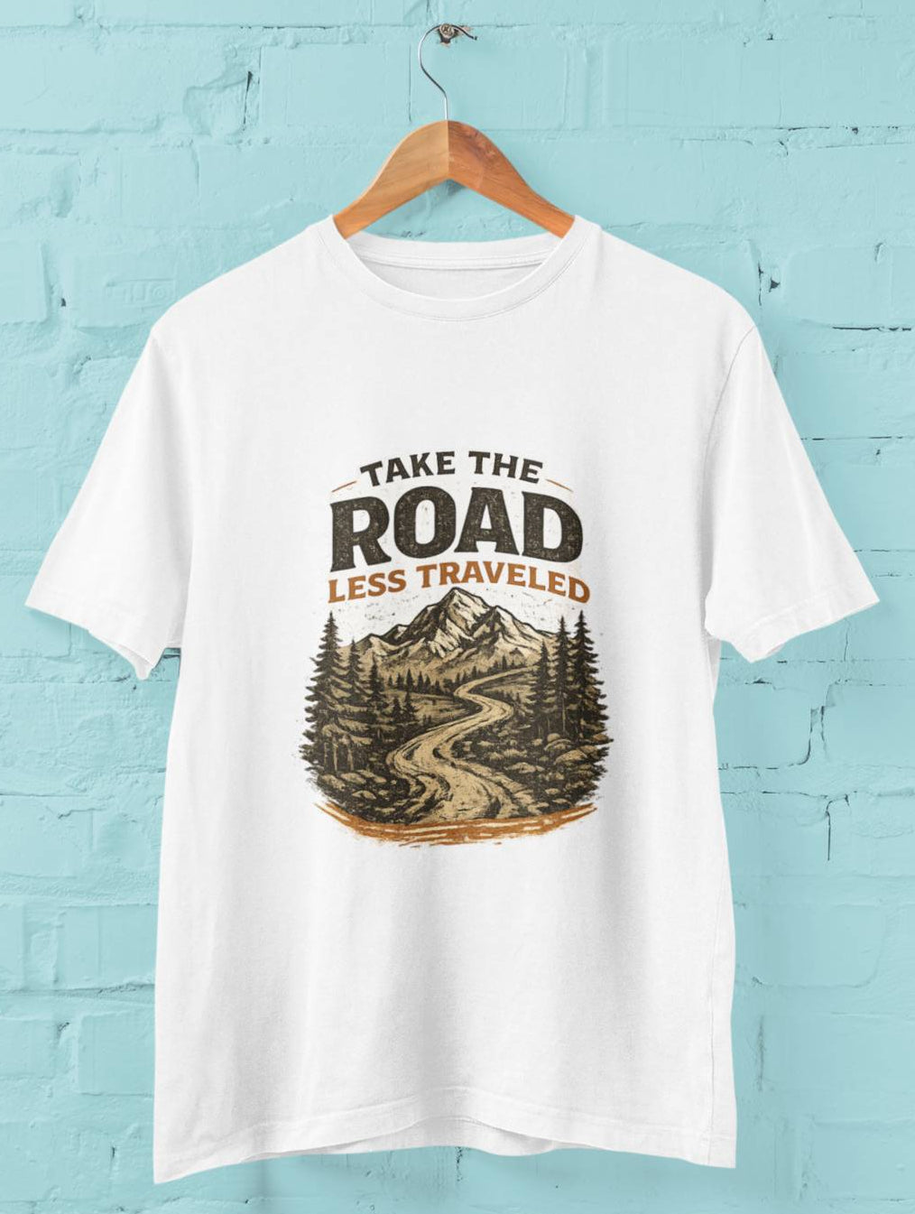 Take The Road Less Travelled - Oversize Tshirt - White