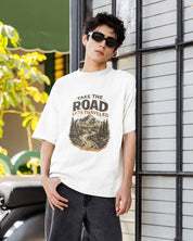 Take The Road Less Travelled  - Half Sleeve Round Neck T-Shirt-Men